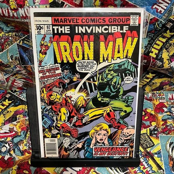 Iron Man #97 Marvel 1977 Guardsman Showdown, Tuska Art - Picture 1 of 1